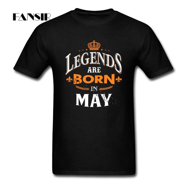 

men t shirt new designed 100% cotton short sleeve shirts for men legends are born in may family clothing