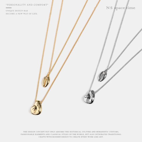 

fashion multilayer small pure and fresh and original ms shell necklace pendant chain of clavicle, Silver