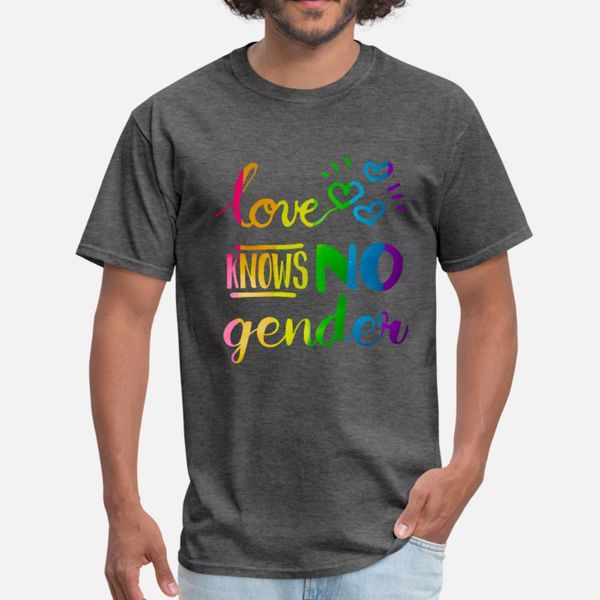 

love knows no gender lgbt pride rainbow t shirt men create 100% cotton s-3xl letters crazy fashion spring normal shirt