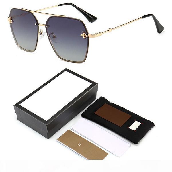 

2019 fashion women small bee sunglasses colourful rivet glasses female male outdoor traveling eyeglasses uv400 with logo and box, White;black
