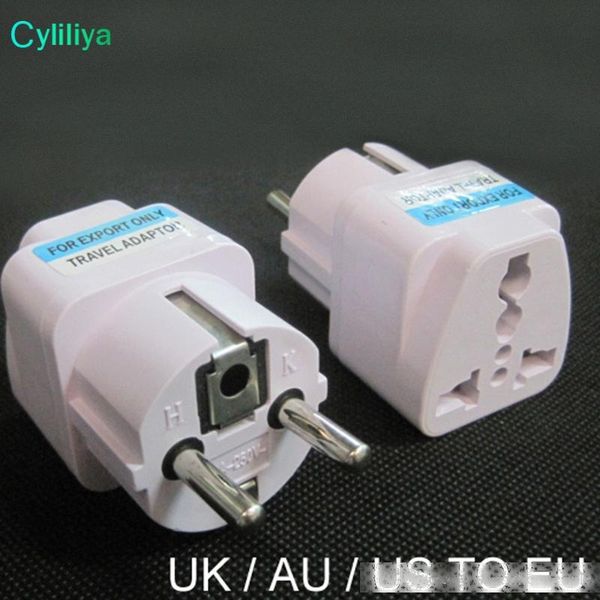 

universal 2 pin ac power electrical plug adaptor converter travel power charger uk/us/au to eu plug adapter socket