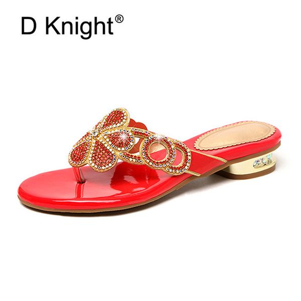 

2020 new summer women lady flip flops fashion rhinestone open toe low heels slippers shoes woman clip toe sandals slippers women, Black