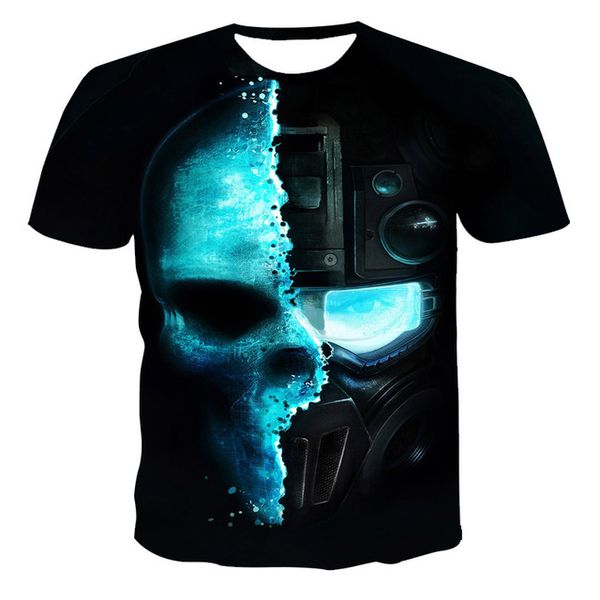 

summer anime new creativity skull print the 3d print shirts graphic hentai humor men clothing