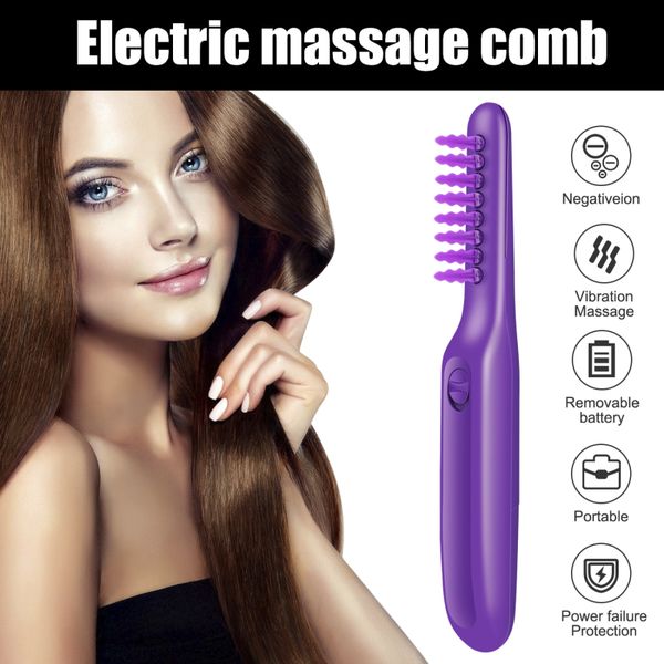

hair brushes electric massage detangling brush comb tangled smooth care detangler for wet & dry styling tools women, Silver