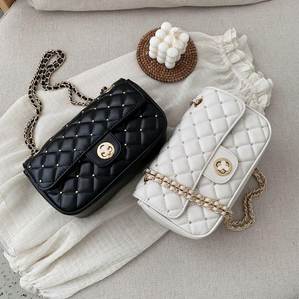 

women's bag for woman texture handbag 2020 new chain single shoulder messenger bag leisure versatile square
