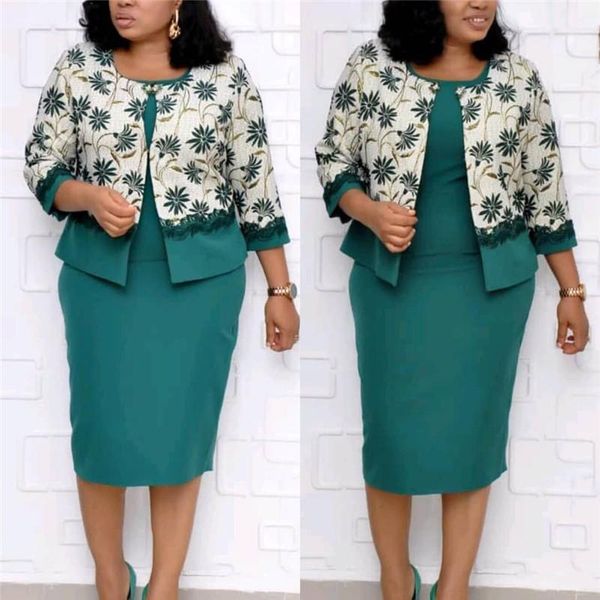 

lace panelled womens cardigan clothes 2pcs dress sets casual females clothing plus size womens designer 2pcs dresses fashion floral print, White