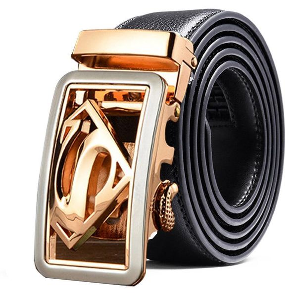 

Men's Leather Belt Leather Belt Automatic Buckle Belt Superman Fashion Trend