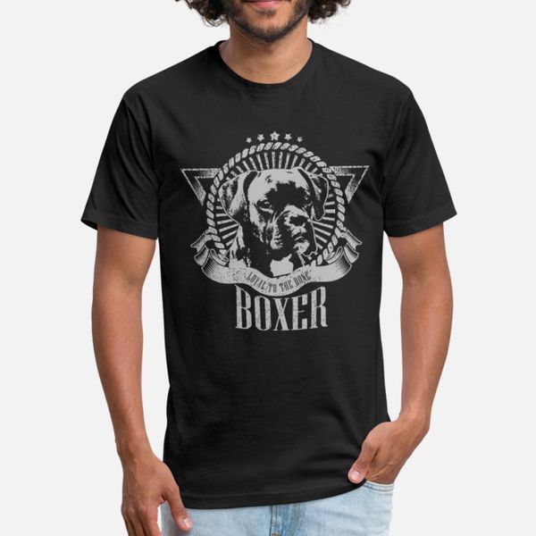 

boxer dog t shirt men customized 100% cotton o-neck solid color graphic basic spring autumn letter shirt