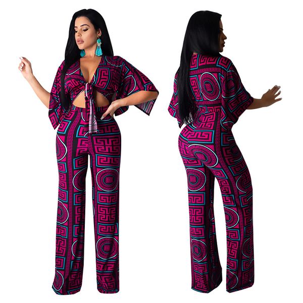 

2020 summer women's fashion 2-piece flared pants summer popular european station style sweet style, White