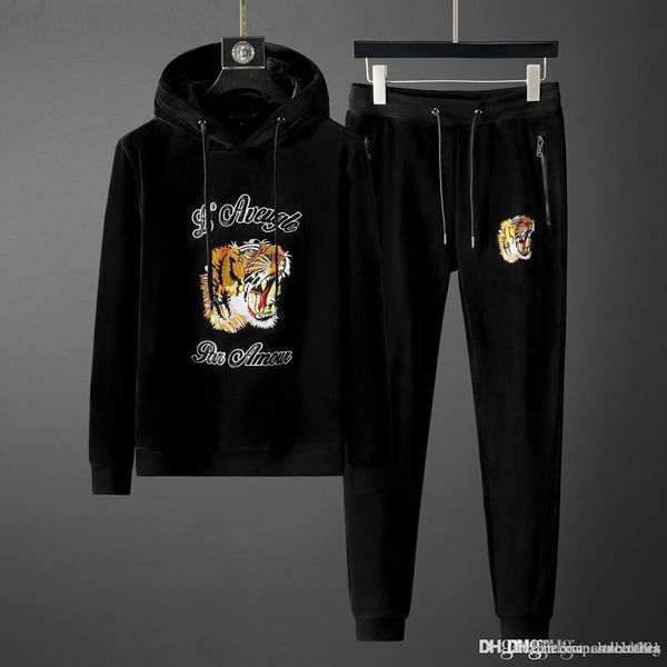 

новая мужская мода дизайнерские костюмы роскошные костюмы sweat горячие продажа мужские трек костюм jogger набор спортивный костюм на молнии, Gray