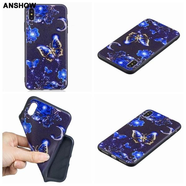 

wholesale butterfly for for iphone xr xs max x 8 7 6 6s se 5s galaxy note 9 panda flower soft tpu case unicorn cat marble 15pcs