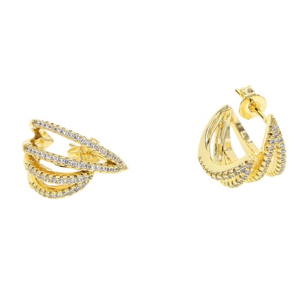 

personality cute semicircle moon shaped curved stud earrings screwback gold silver color women vintage circle earring brincos, Golden;silver