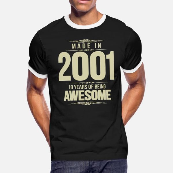 

18. день рождения 2001 тенниска мужчины дизайнер с коротким рукавом круглый воротник одежды sunlight новая мода весна новизна рубашка