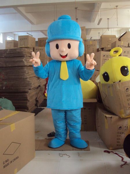 

new arrival size pocoyo boy costume character cartoon mascot outfits, Red;yellow