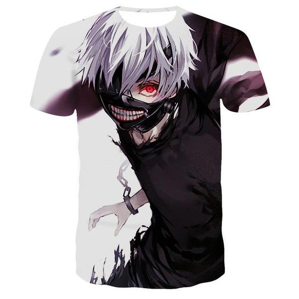 

new tokyo ghoul blood 3d printing japan 3-pass anime clothing printin 3d print shirts anime anime graphic men clothing