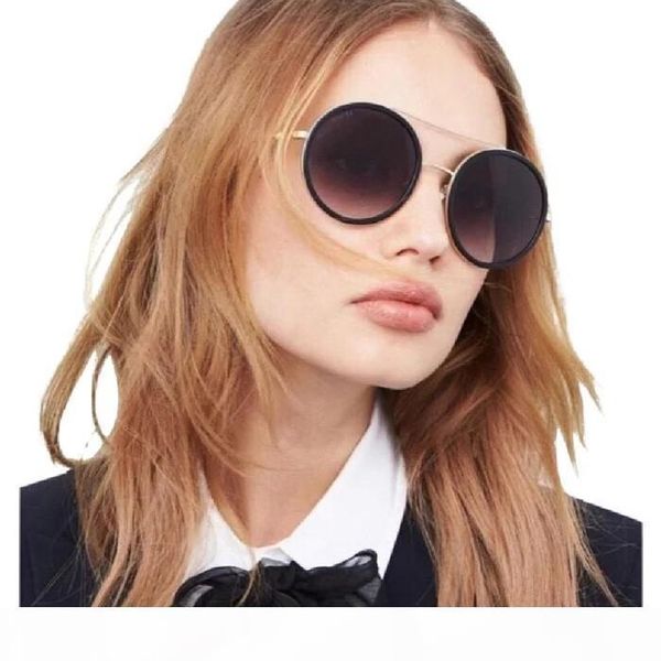 

women designer sunglasses 0061 fashion style mixed color retro round frame for women black eye glasses uv protection lens 0061s, White;black