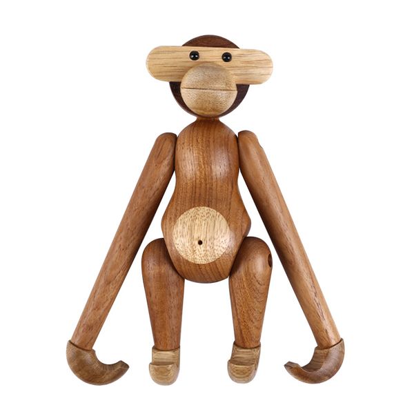 

домашнее украшение смешные животных статуэтки деревянные обезьяны игрушки nordic рождественский подарок