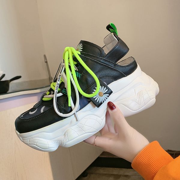 

luxury designers fashion women platform sandals black chunky sandal sports 7cm wedge shoes for woman summer casual shoes 2020