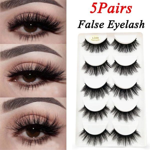 

5 pair false eyelashes naturally dense eyelashes soft natural dense extension beauty tools