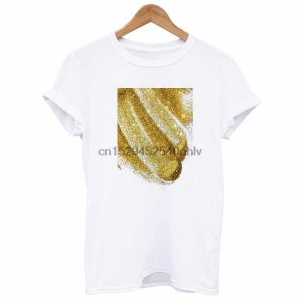 

женщины white top gold спарклз тенниска