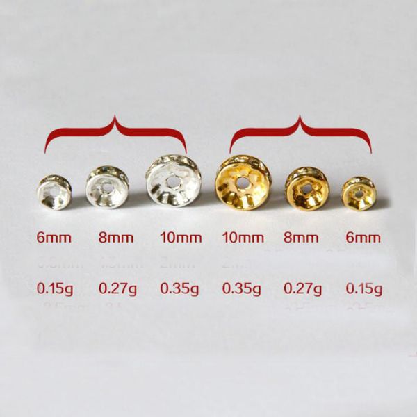 

epacket dhl commonly used diamond flat a drill ring spacer 6/8/10mm dfdwz044 jewelry spacers, Bronze;silver