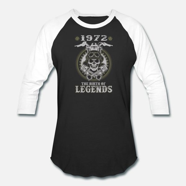 

1972 the birth of legend awesome t shirt men print tee shirt s-xxxl solid color loose funny casual spring autumn kawaii shirt, White;black