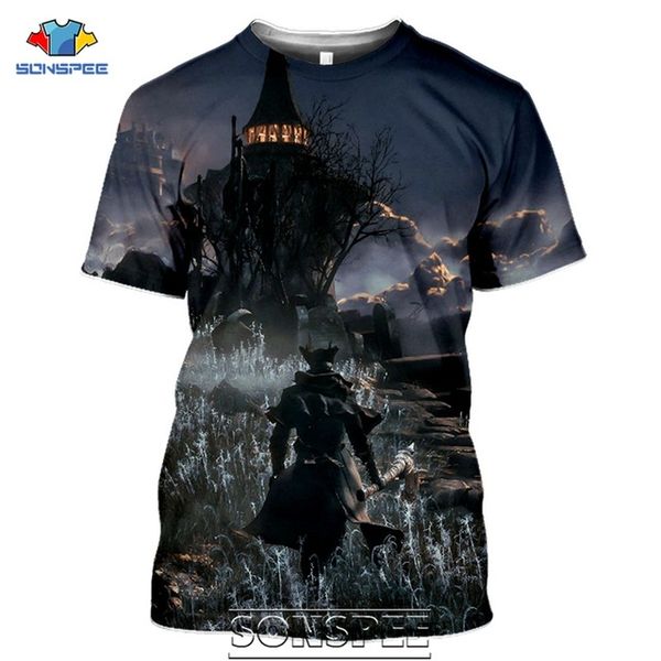 

bloodborne lady maria darkness anime horror game 3d mens homme 3d print shirts humor horror hentai men clothing