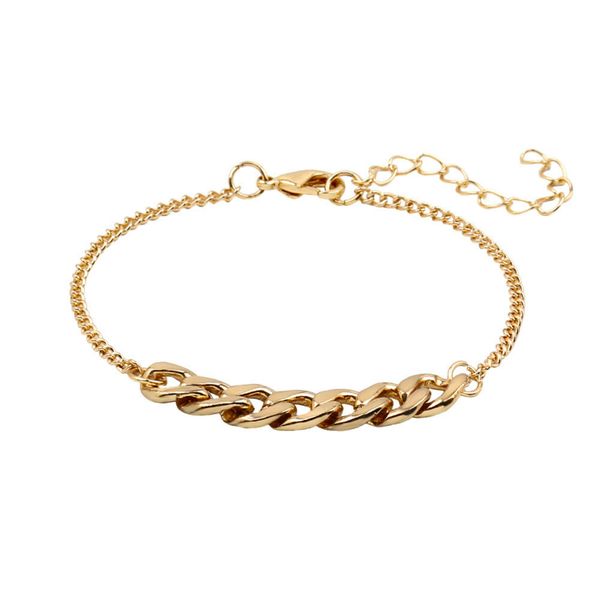 

chains bracelets women chain clasp bangles bracelets gold silver colors copper link chains bracelet fashion gifts, Black
