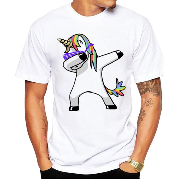 

2019 summer dabbing pug t-shirt men harajuku t dabbing unicorn/cat/zebra/panda fashion hip hop tee