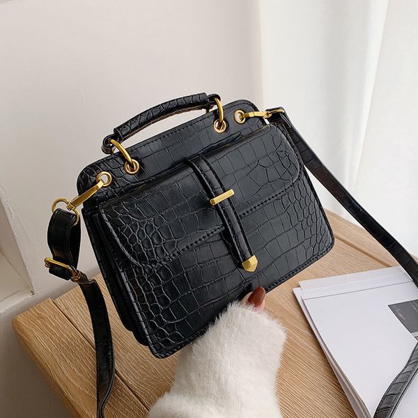 

vintage crocodile double sided bag carrying bag new in autumn and winter 2020
