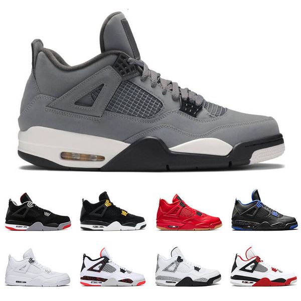 

new arrival mens 4s basketball shoes 4 cool grey bred black cat white cement punch singles day alternate men athletic sports sneakers