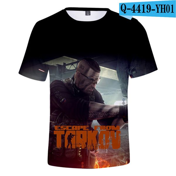 

escape from tarkov game new boy summer anime 3d print shirts aesthetic graphic kawaii men clothing