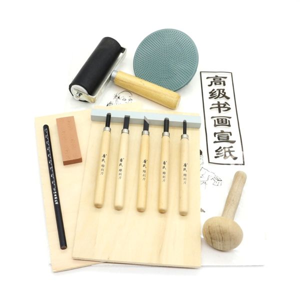

block printing tool kit rubber stamp making kit with ink roller for printmaking