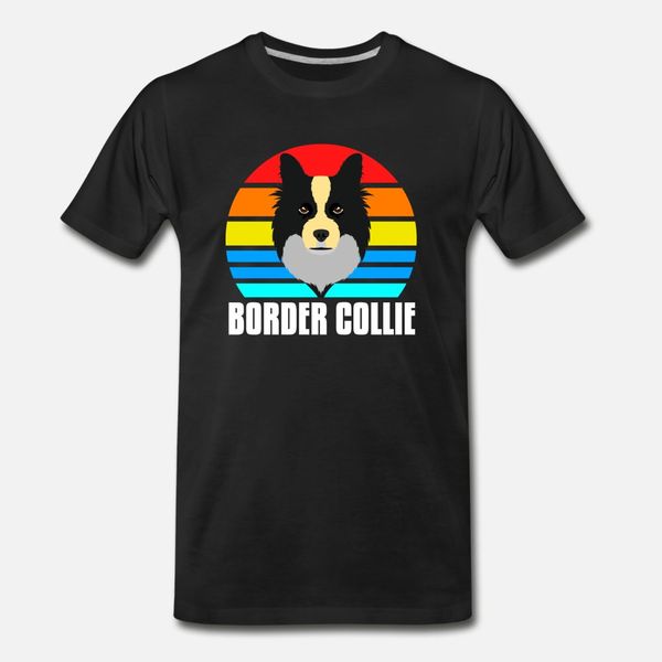 

border collie t shirt men printed short sleeve round collar novelty interesting new fashion summer natural shirt