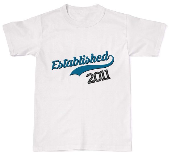 

2019 new brand sale gift idea personalised customised established 2011 t-shirt t shirt cotton