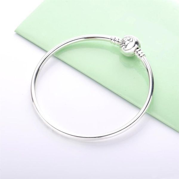 

new simple 925 sterling silver lion bracelet fit diy charms beads fashion jewelry for women, Golden;silver