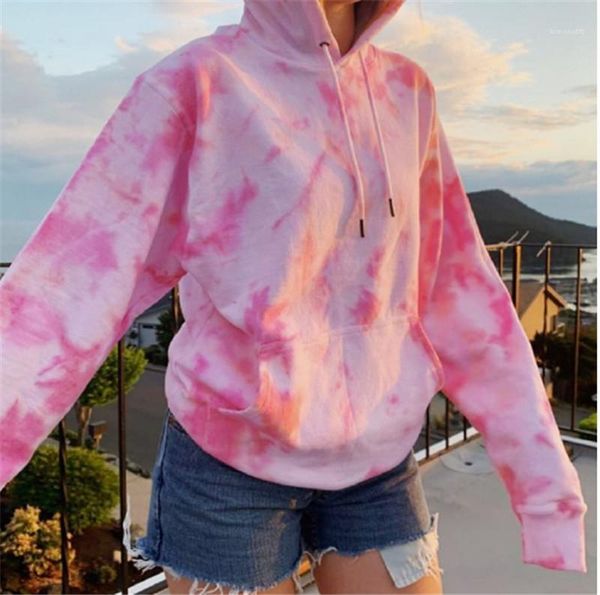 

женская одежда дизайнер tie dye женщины с длинным рукавом повседневные топы с packet женская одежда повседневная пуловер толстовки, Black