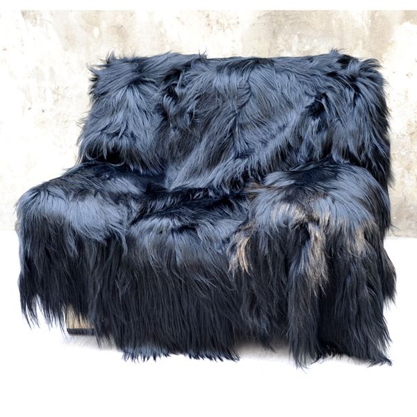 

cx-d-111 130x150cm customized decorative blanket goat fur design blankets for beds living room~ drop shipping