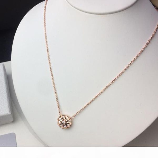 

розовое золото кулон 925 silver восьмиконечная звезда fritillary компас ожерелье для женщин дизайнер моды ювелирных изделий для женщин