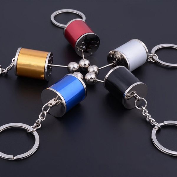 

metal car keychain portable adjustable shift multi-color creative keychain auto accessories#, Silver