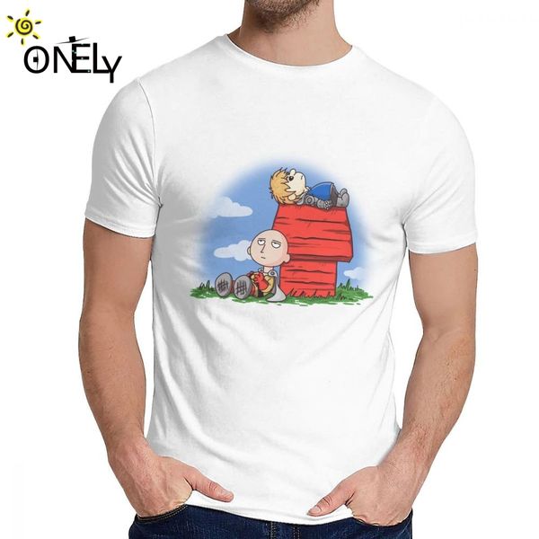 

one punch man peanuts cotoon tee shirt leisure round collar fashion for male plus size t-shirt