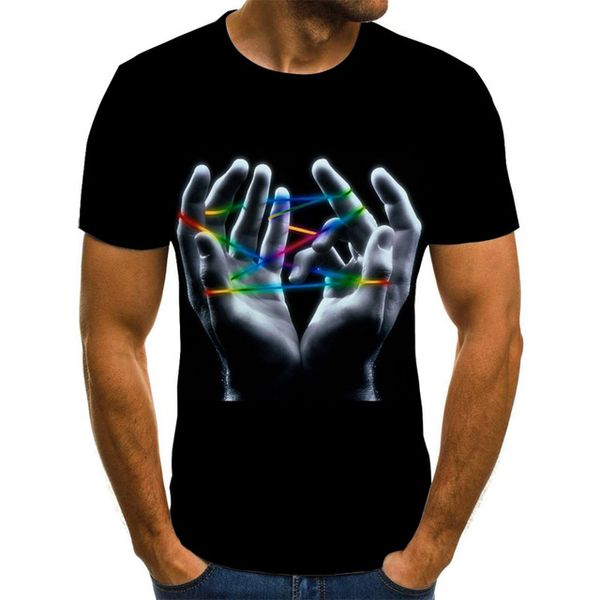 

2020summer short sleeved men vertigo hypnotic colorful printing camiseta masculina 3d print shirts kawaii aesthetic graphic men clothing