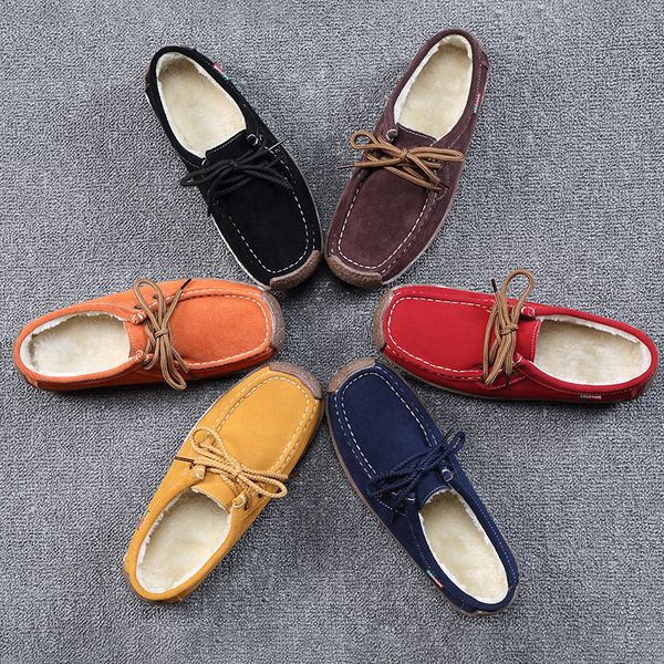 

bomkinta winter new plus fur suede women snail shoes anti-skid leisure platform shoes woman big size 42 lady driving peas, Black
