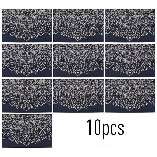 

greeting cards 10pcs blue laser cut invitation holders card wedding anniversary birthday party supplies
