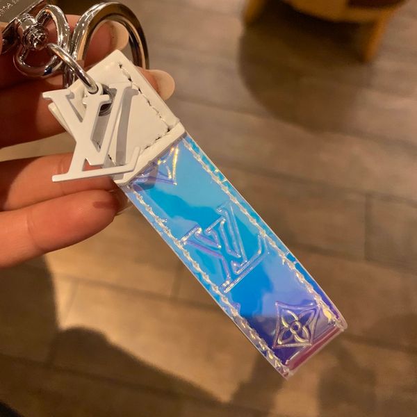 

luxury keychain m9467 cirle fashion car keychains stainless steel designer keychain for gifts with box 32, Silver