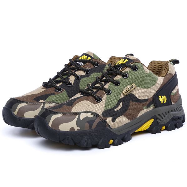 

camouflage hiking shoes men & women outdoor travel trekking shoes couple non-slip breathable mountaineering rock climbing