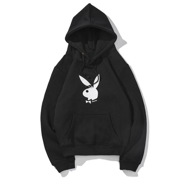 

famous brand mens designer hoodie fashion casual winter cotton men women sweatshirts hoodies sweatshirt rabbit print size s-xl, Black