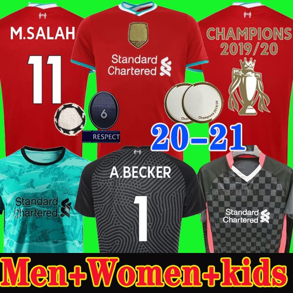 

lvp mohamed m. salah soccer jersey 2020 2021 football shirt 20 21 firmino virgil mane women kids kit uniform women jersey1234, Black;yellow