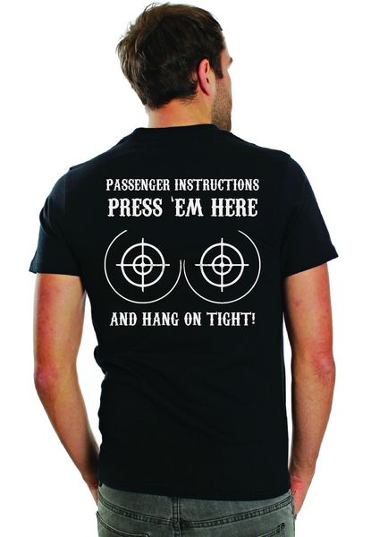 

пассажир инструкция нажмите эм здесь держитесь tight байкер t-shirt tee