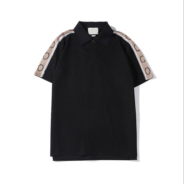 

2020 made in italy fashion polo shirt men letters embroidery casual summer polos homme tee casual buckle short sleeve clothing size s-2xl, White;black